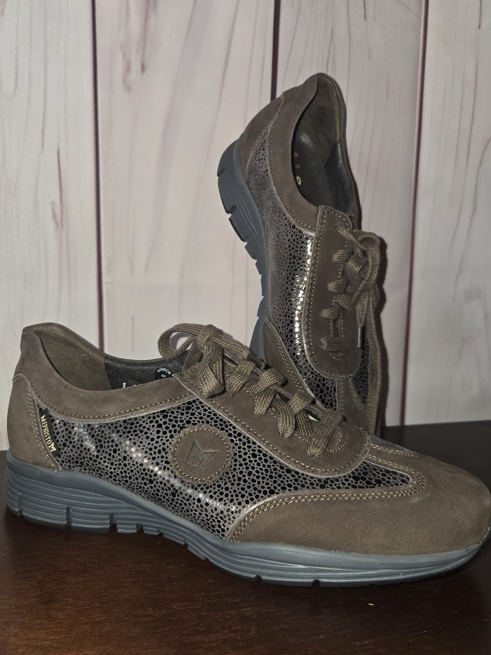 Mephisto Women's Lace-Up Sneakers in Brown Womens Size 7.5